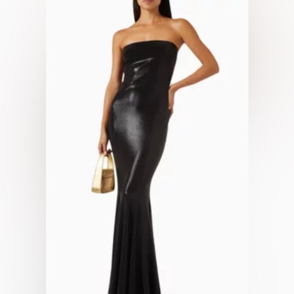 Norma Kamali Black Strapless Mermaid Gown